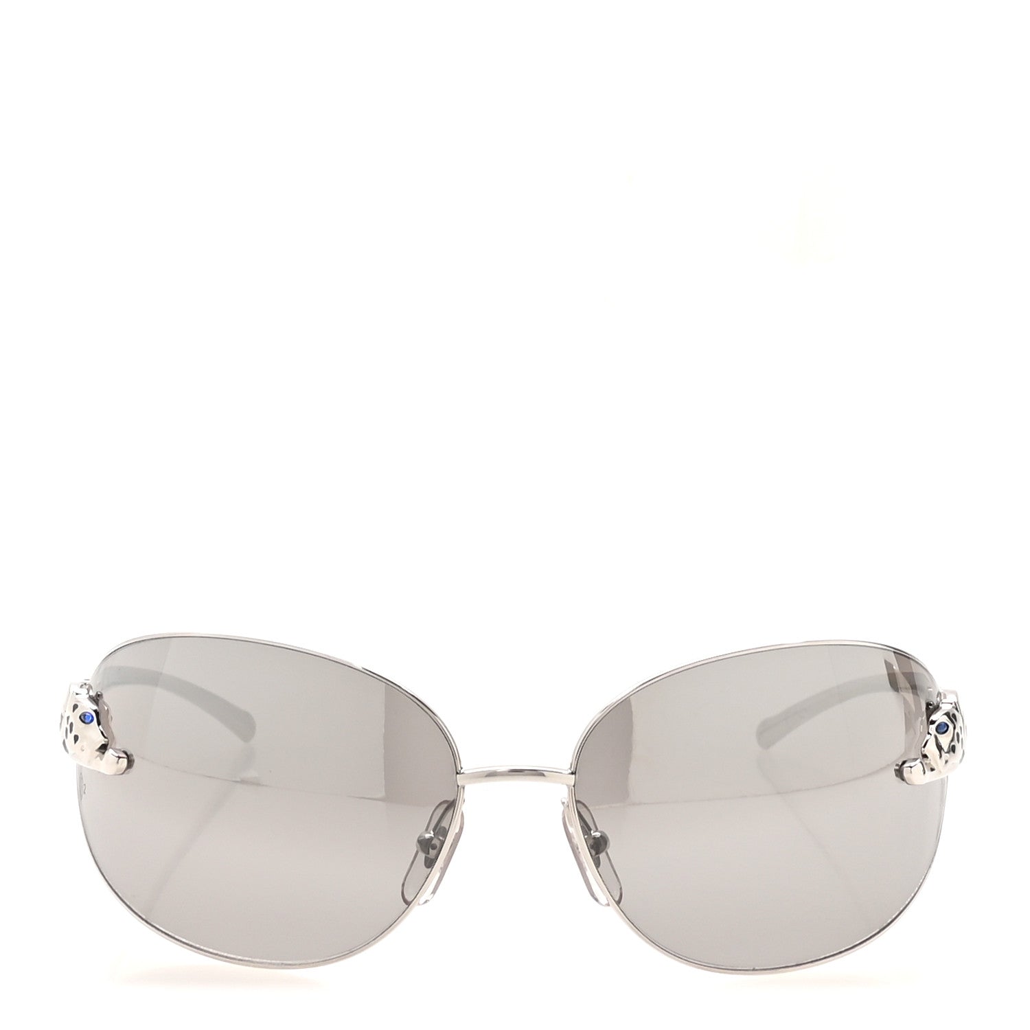 Cartier Panthere De Cartier Sunglasses Silver Black 2 of 7