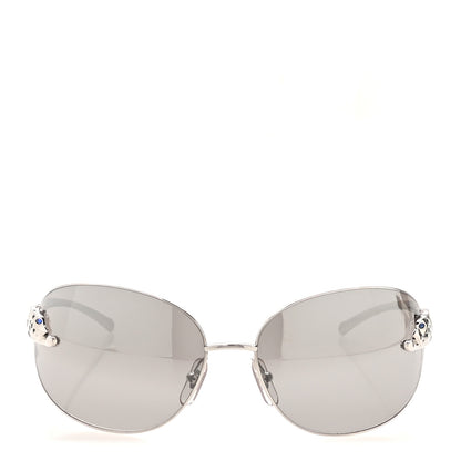 Cartier Panthere De Cartier Sunglasses Silver Black 2 of 7