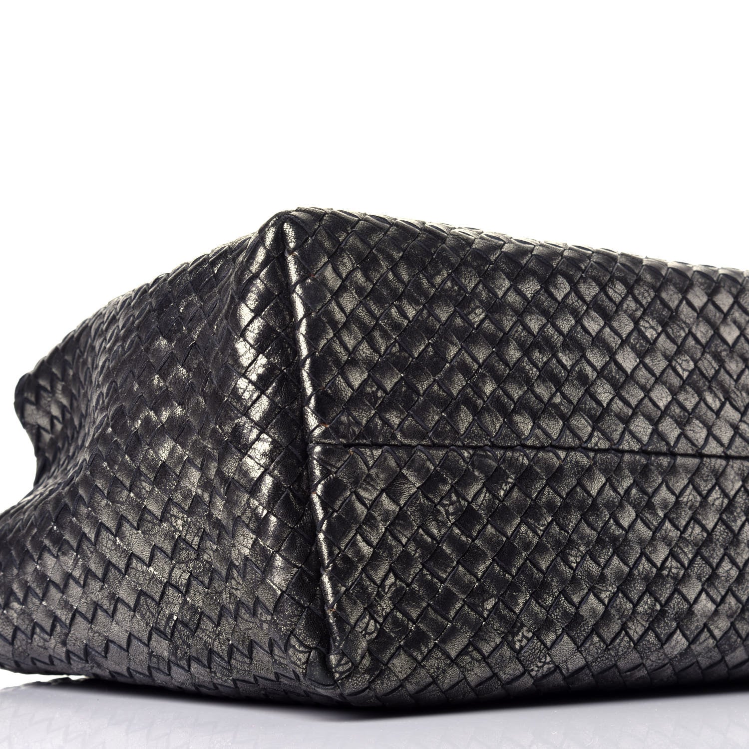 Bottega Veneta Metallic Nappa Intrecciato Medium Moon Cabat 7 of 8