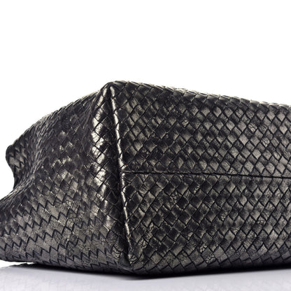 Bottega Veneta Metallic Nappa Intrecciato Medium Moon Cabat 7 of 8