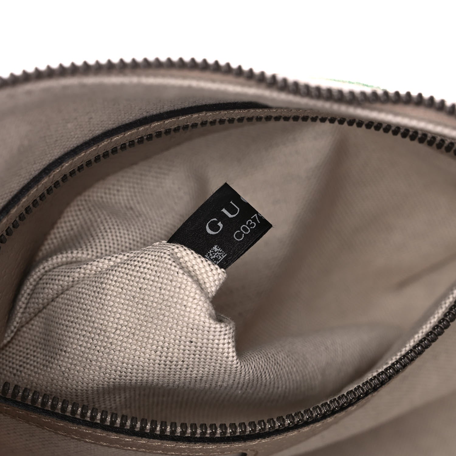 Gucci GG Supreme Monogram Textured Dollar Calfskin Web Small Ophidia Half Moon Hobo Beige Mystic White Oatmeal 7 of 11