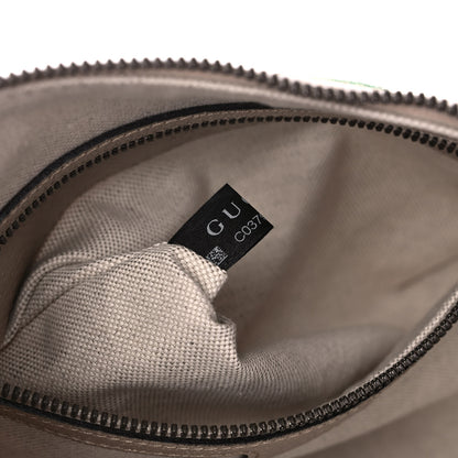 Gucci GG Supreme Monogram Textured Dollar Calfskin Web Small Ophidia Half Moon Hobo Beige Mystic White Oatmeal 7 of 11