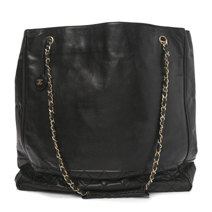 Chanel Lambskin Quilted CC Shopping Tote  Tote Black 1 of 10
