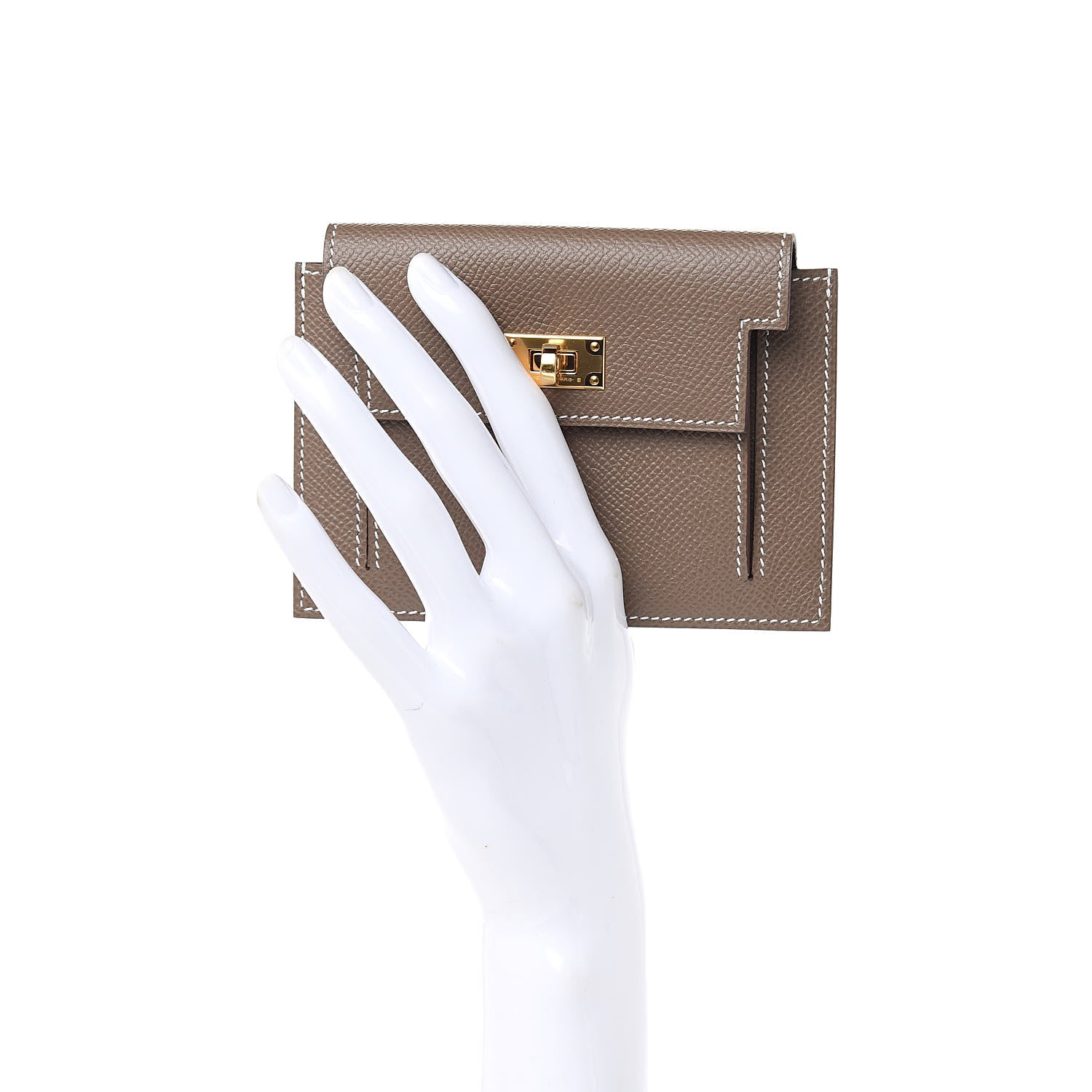 Hermes Epsom Kelly Pocket Compact Wallet Etoupe 2 of 8