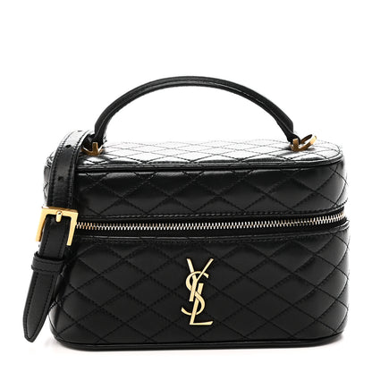 Saint Laurent Lambskin Quilted Mini Gaby Vanity Case Black 1 of 11