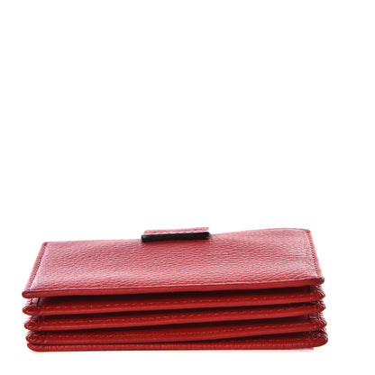 MCM Grained Calfskin Milla Accordion Card Case Red 9 of 9