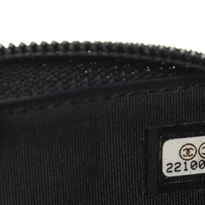 Chanel Lambskin Quilted Zip Around Boy Coin Purse Wallet Black 7 of 8