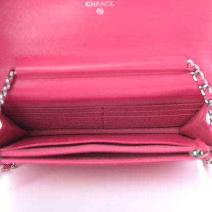 Chanel Lambskin Quilted Wallet on Chain WOC Pink 5 of 11