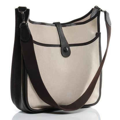 Hermes Toile Ardennes Evelyne II GM Ecru Ebene 3 of 7