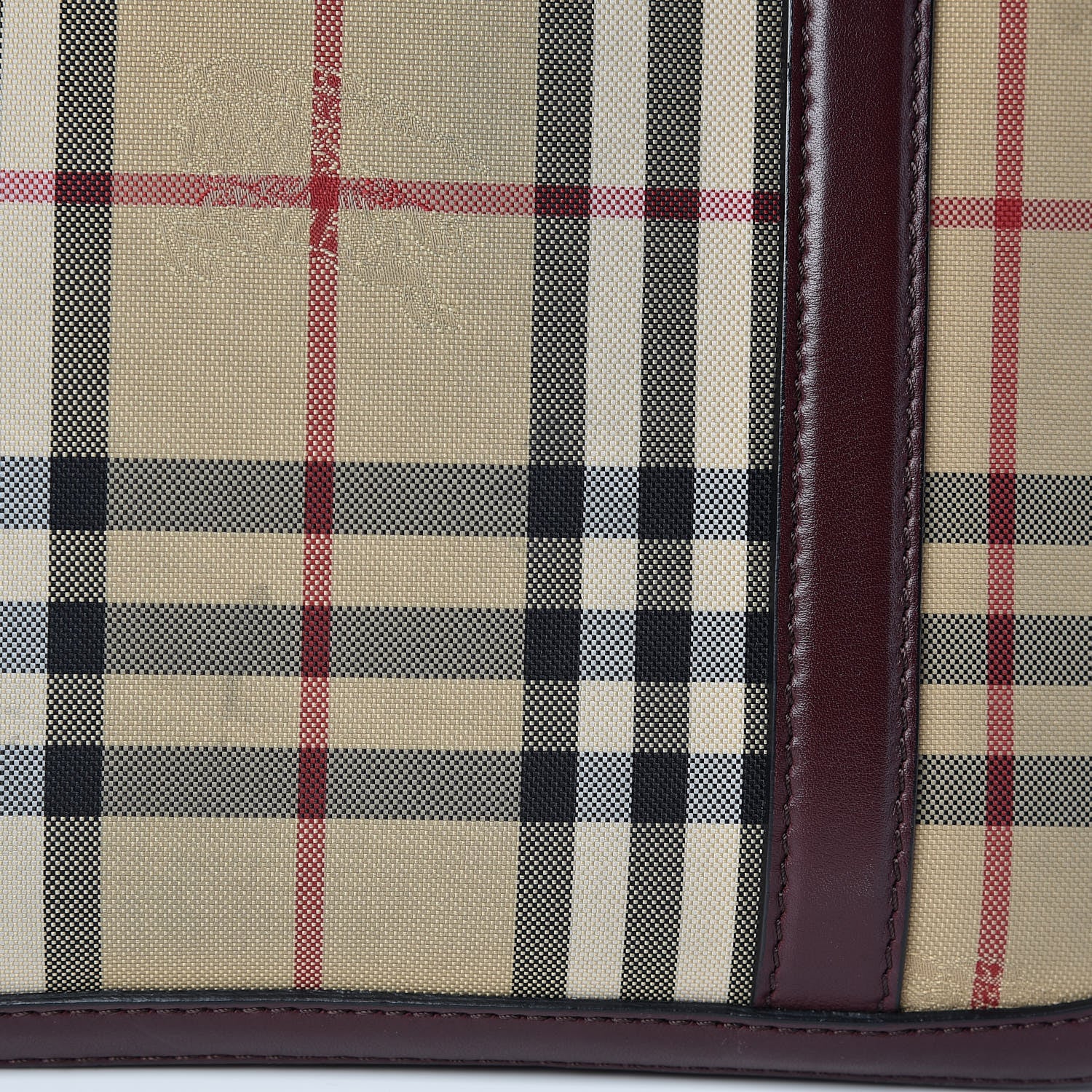 Burberry Horseferry Check Small Orchard Bowling Bag Honey Deep Claret 13 of 13
