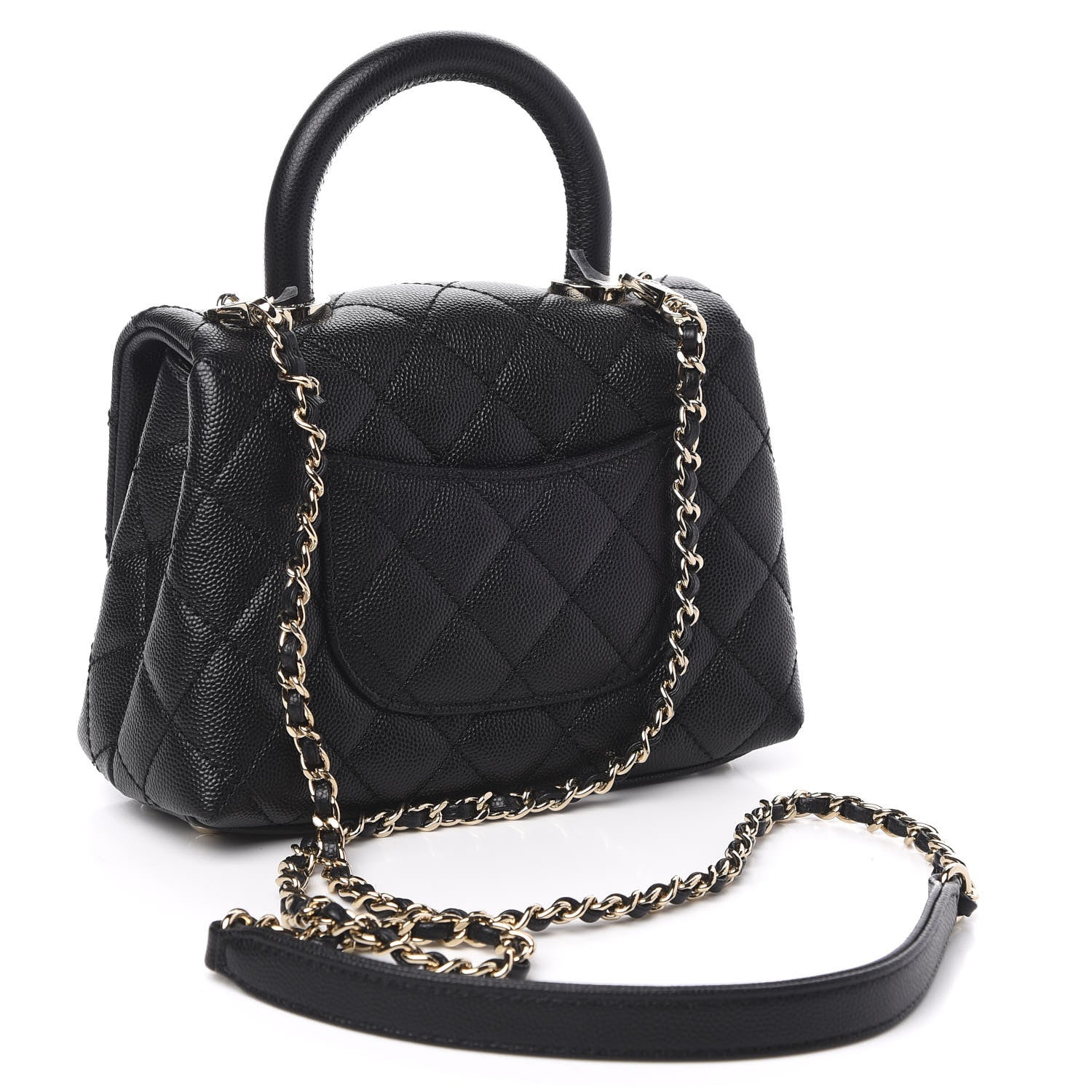 Chanel Caviar Quilted Extra Mini Coco Handle Flap Black 3 of 11