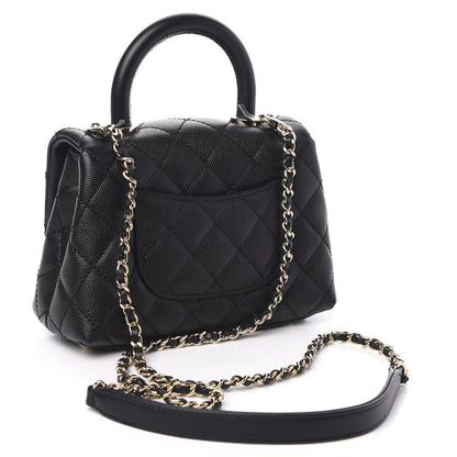 Chanel Caviar Quilted Extra Mini Coco Handle Flap Black 3 of 11