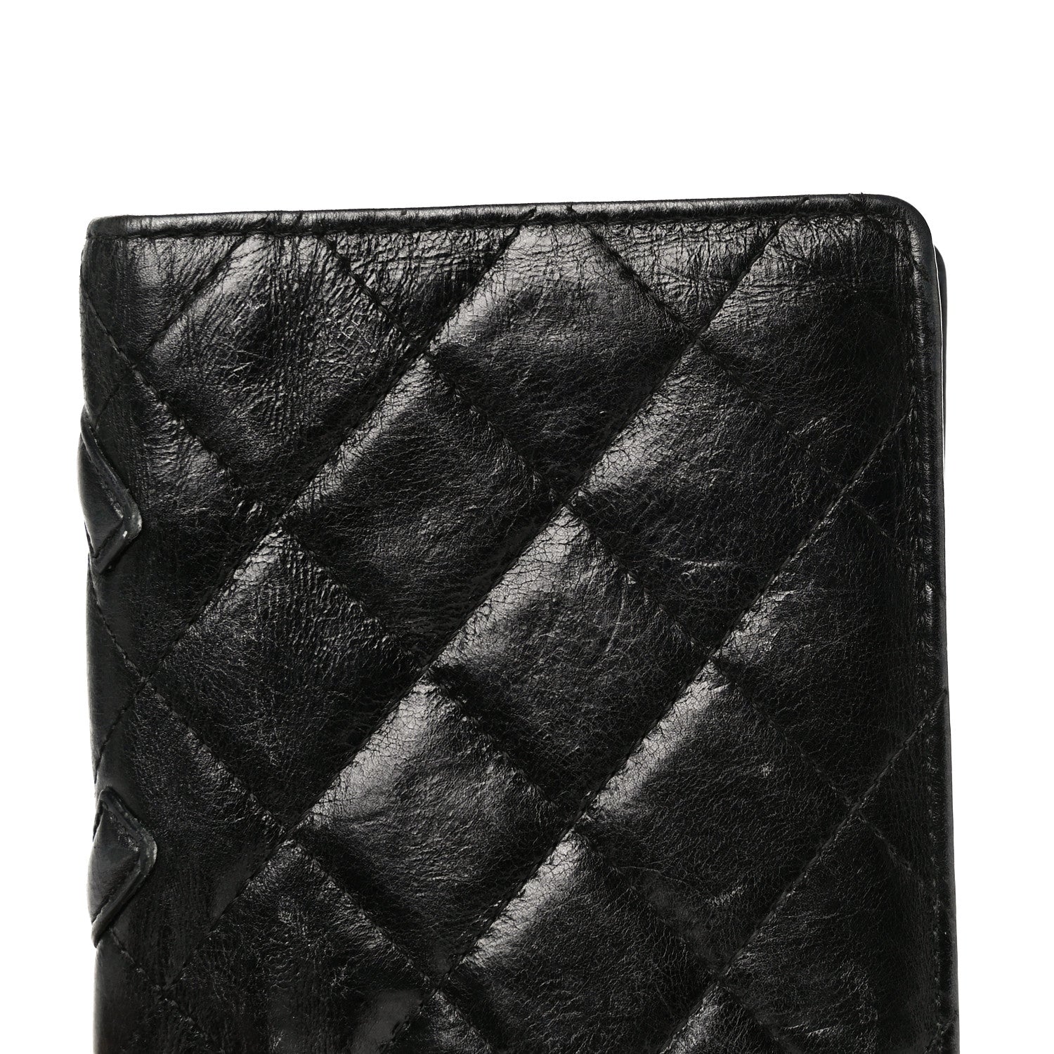 Chanel Aged Calfskin Quilted Cambon Yen Wallet Black 19 of 21