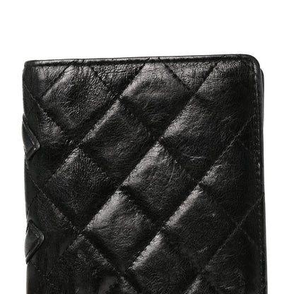 Chanel Aged Calfskin Quilted Cambon Yen Wallet Black 19 of 21