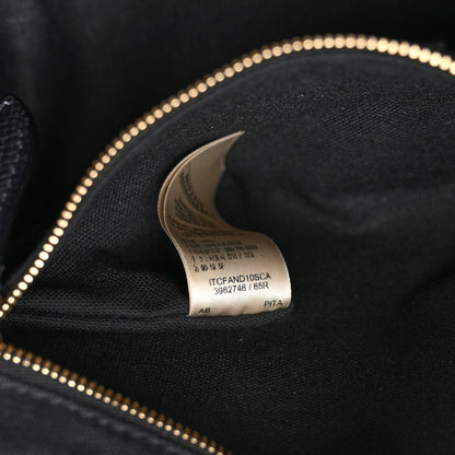Burberry Derby Calfskin House Check Small Banner Tote Black 7 of 14