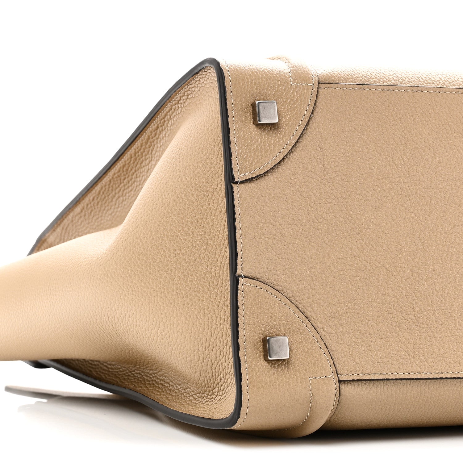 Celine Drummed Calfskin Mini Luggage Dune 10 of 11