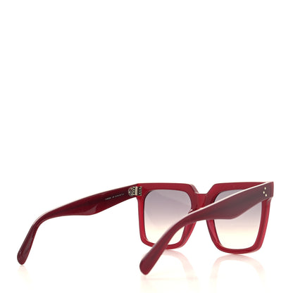 Celine Acetate Polarized Square Sunglasses CL4055IN Red 4 of 8