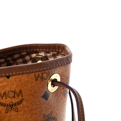 MCM Visetos Medium Liz Reversible Shopper Tote Cognac 25 of 39