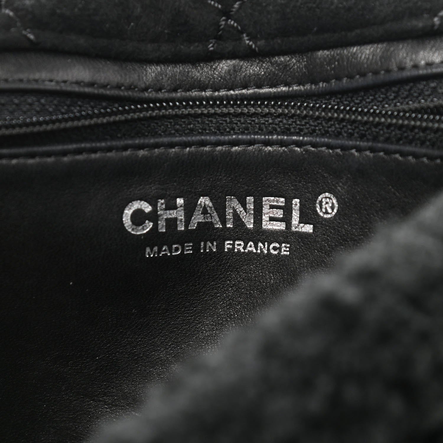 Chanel Shearling Lambskin Pearl Flap Black 5 of 13