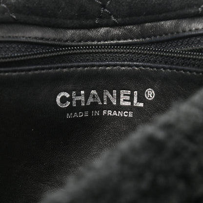 Chanel Shearling Lambskin Pearl Flap Black 5 of 13