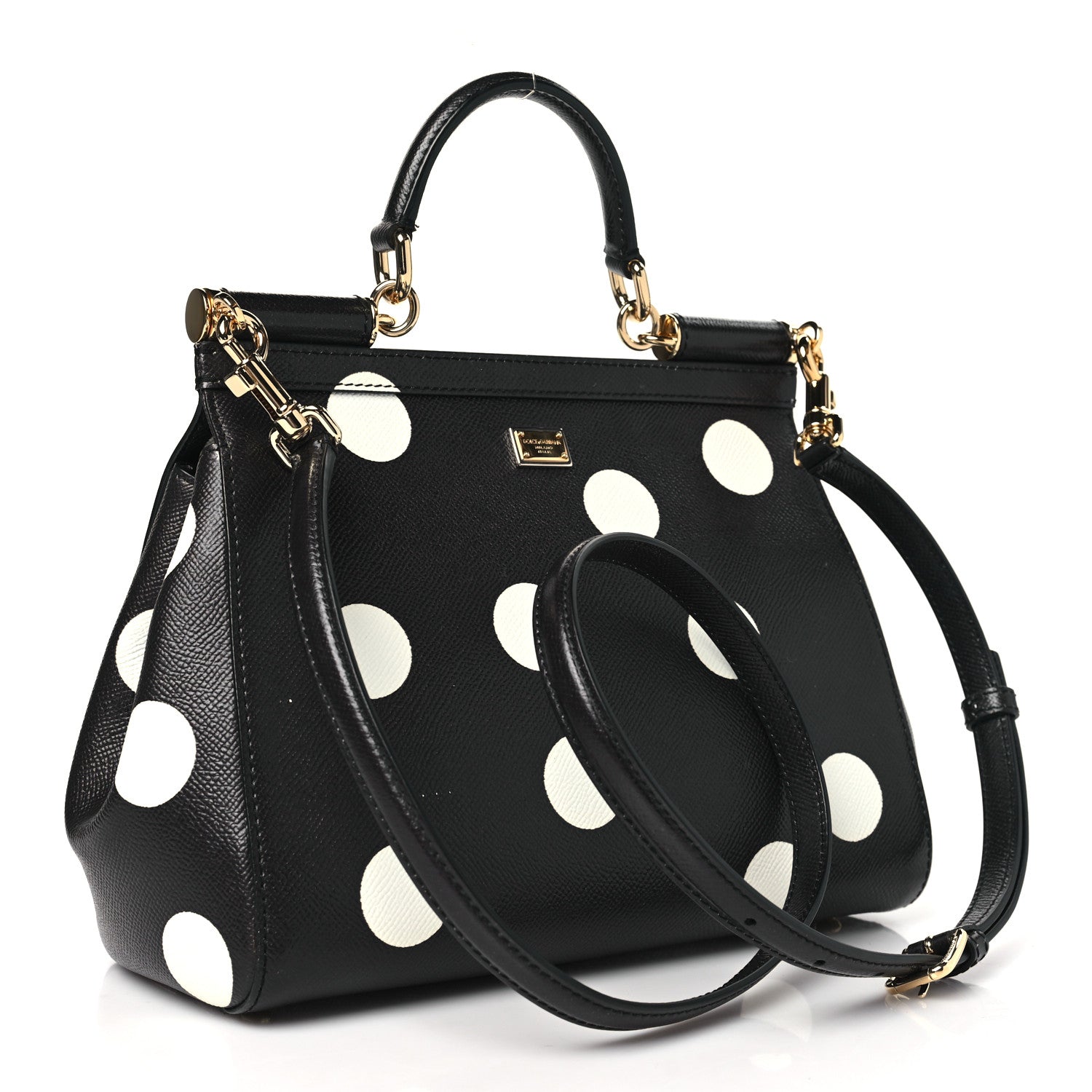 Dolce & Gabbana Dauphine Embellished Dot Medium Miss Sicily Satchel Black 4 of 10