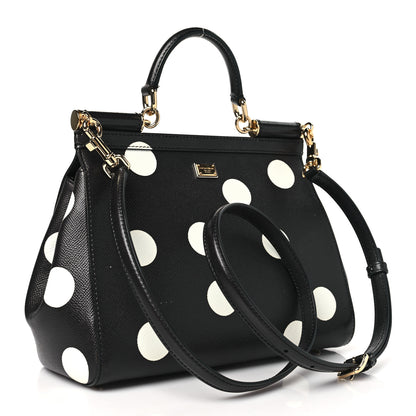 Dolce & Gabbana Dauphine Embellished Dot Medium Miss Sicily Satchel Black 4 of 10