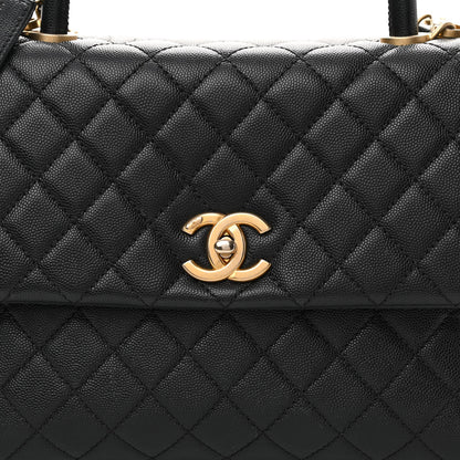 Chanel Caviar Quilted Medium Coco Handle Flap Black 8 of 10