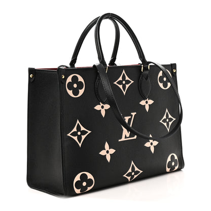 Louis Vuitton Empreinte Monogram Giant Onthego MM Black Beige 3 of 10