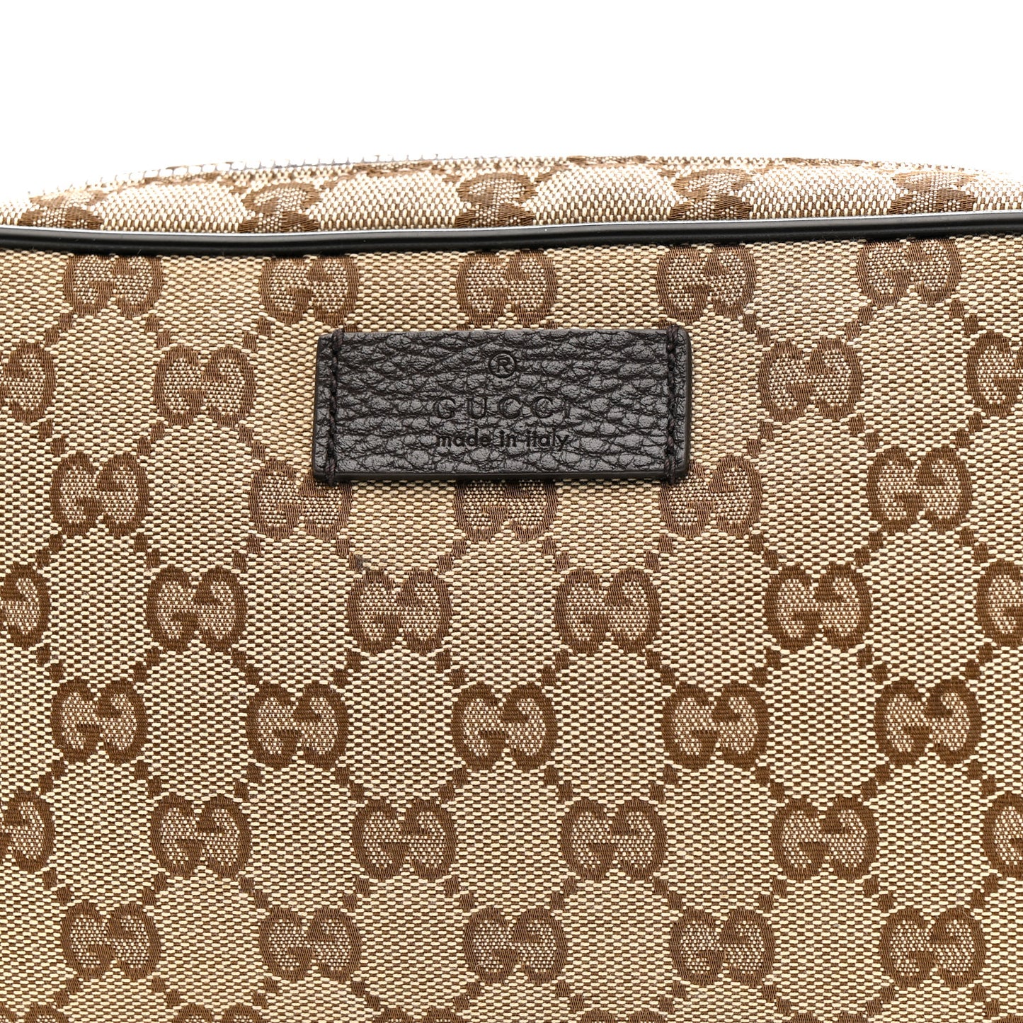 Monogram Dollar Calfskin Belt Bag Beige Ebony Testa di Moro Marrone Scuro