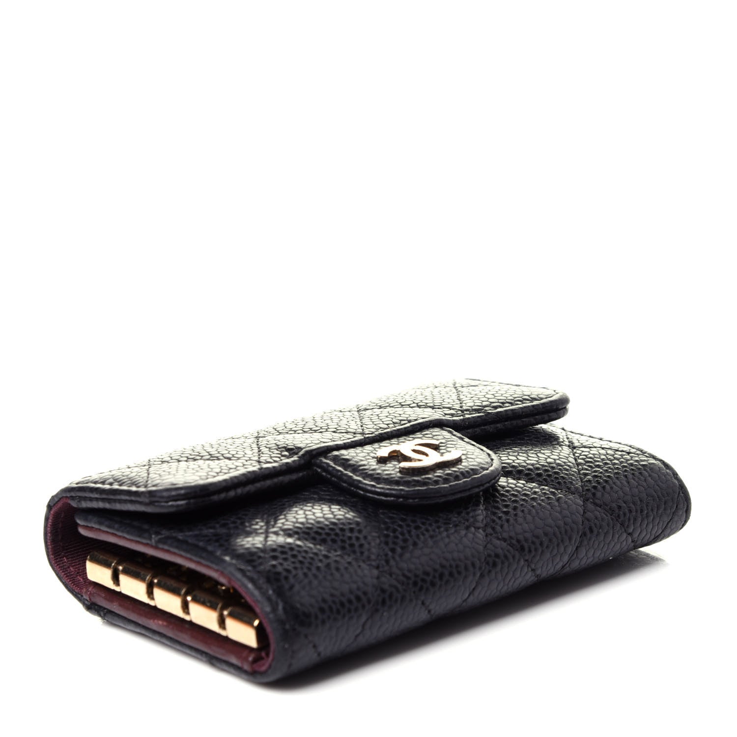 Chanel Caviar Quilted Classic 4 Key Holder Wallet Black 4 of 13