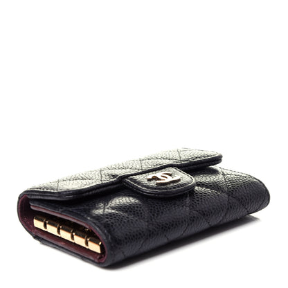 Chanel Caviar Quilted Classic 4 Key Holder Wallet Black 4 of 13