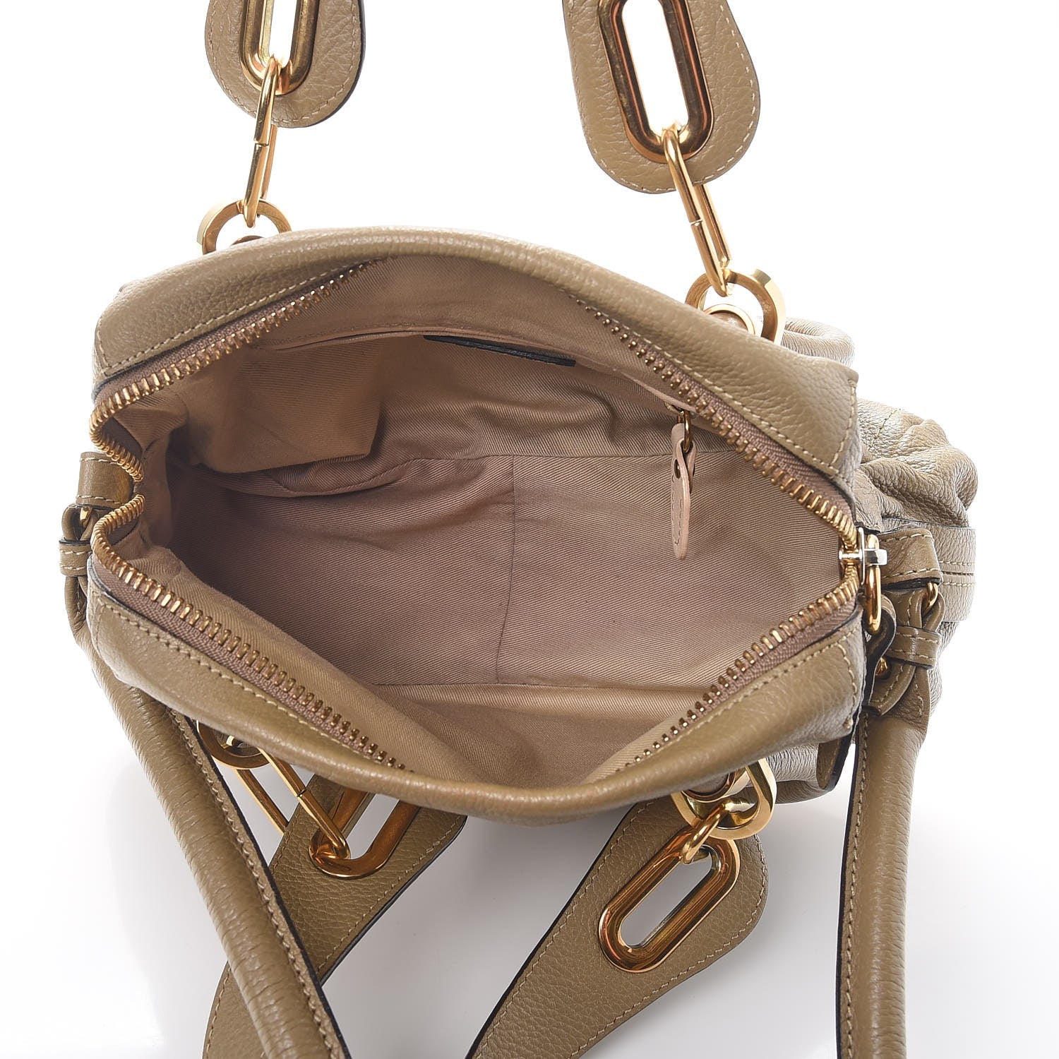 Chloe Calfskin Small Paraty Barbour Khaki 5 of 16