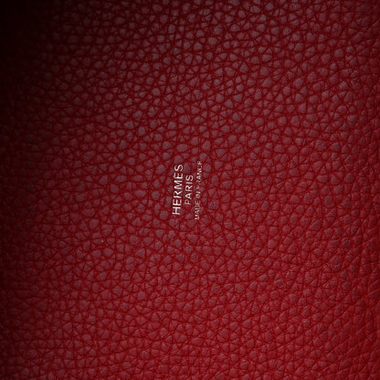 Hermes Taurillon Clemence Picotin Lock 18 PM Rouge Casaque 11 of 17