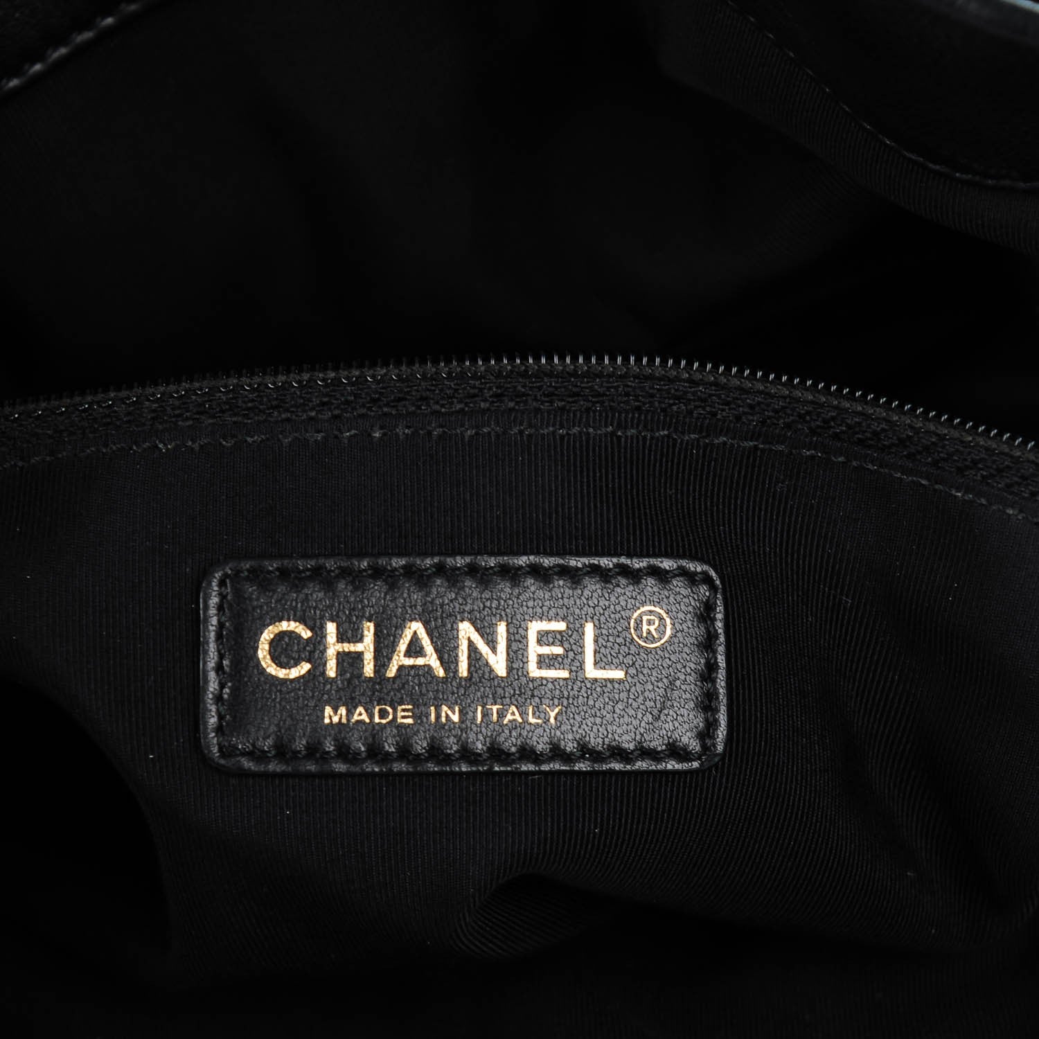 Chanel Calfskin Quilted Large Chain Me Hobo Black 6 of 7
