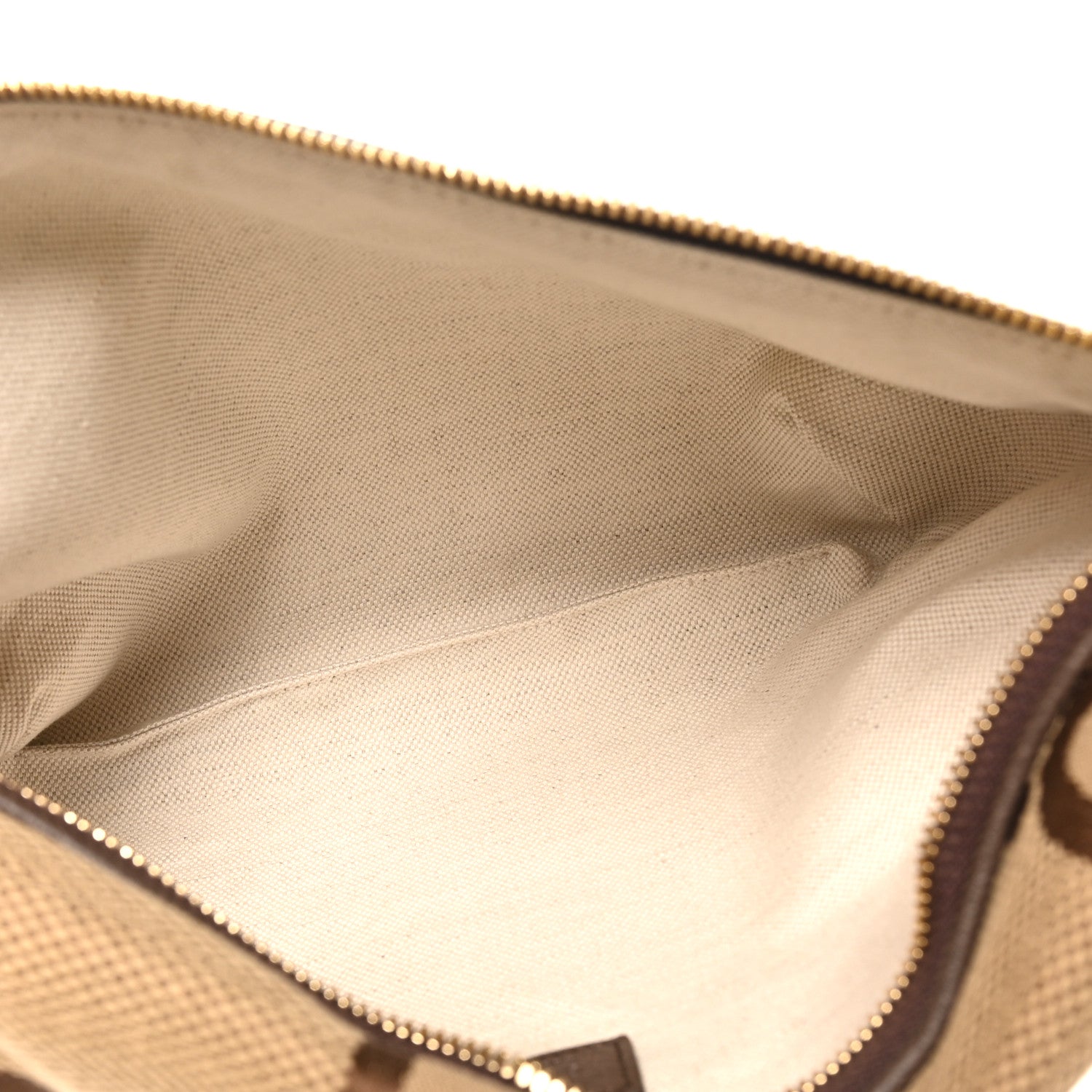 Gucci Monogram Jumbo GG Textured Dollar Calfskin Web Belt Bag Camel Ebony New Acero 5 of 10