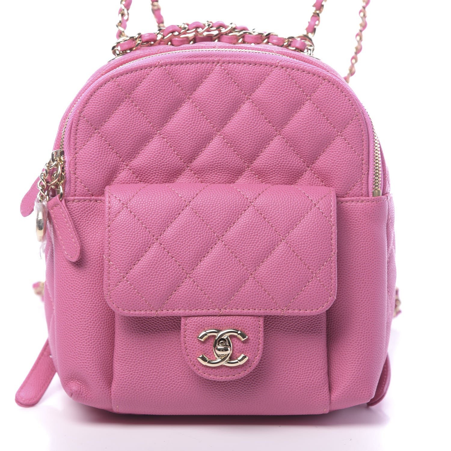 Chanel Caviar Quilted Small CC Day Backpack Pink 9 of 9