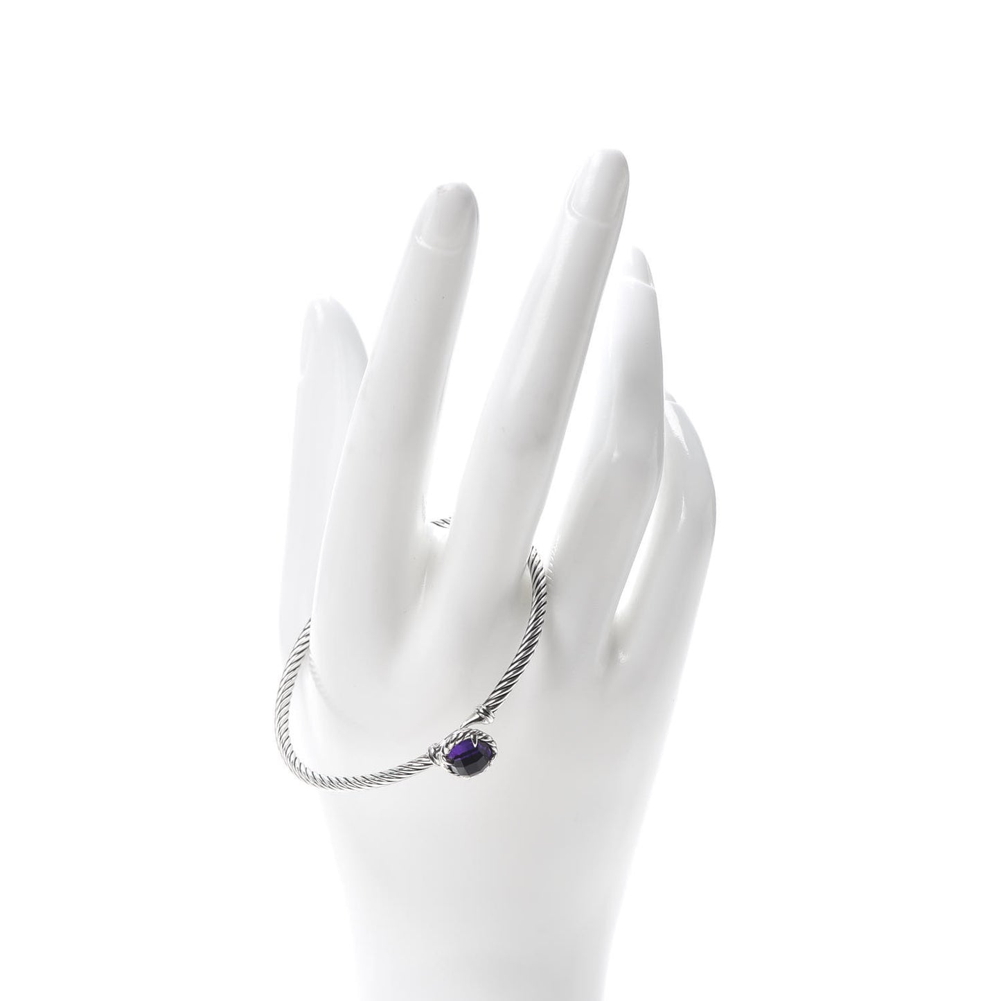 Sterling Silver Amethyst 3mm Chatelaine Bracelet