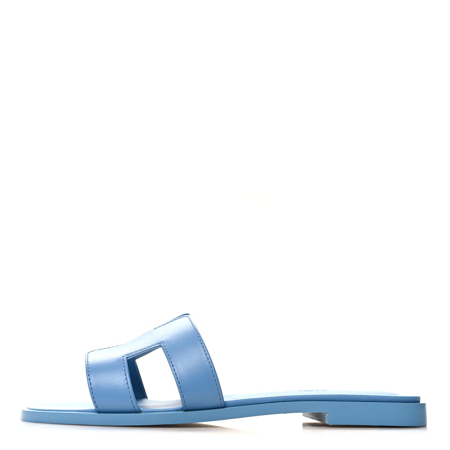 Hermes Box Calfskin Oran Sandals 35 Bleu Cameo 1 of 9