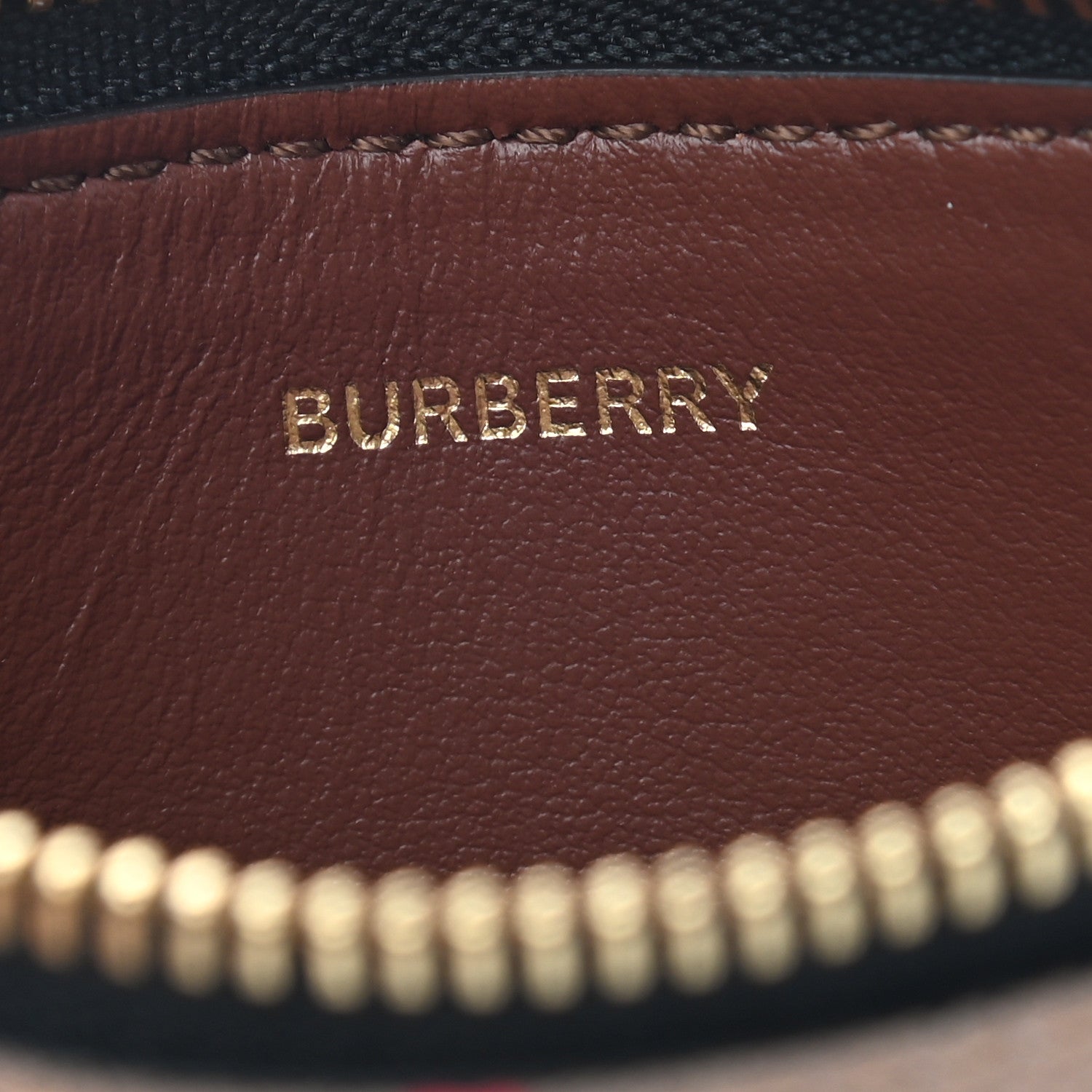 Burberry E-Canvas Calfskin Icon Stripe Zip Coin Case Archive Beige 6 of 6