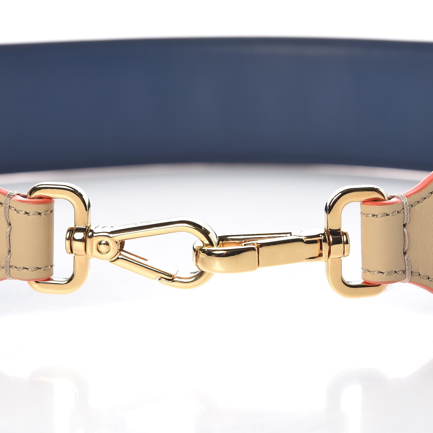 Fendi Vitello Century Plexiglass Bi-Color Studded Strap You Amido Blu Scuro 5 of 7