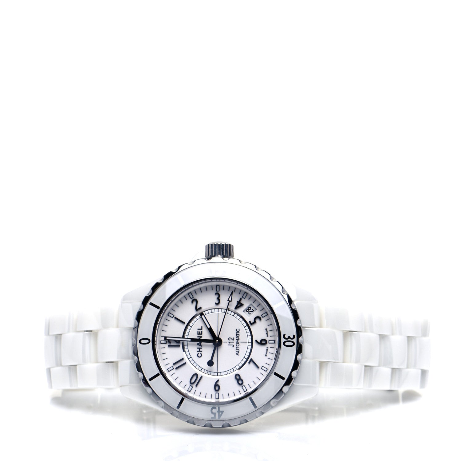 Chanel Stainless Steel Ceramic 38mm J12 Automatic Watch White 2 of 4
