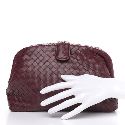 Bottega Veneta Nappa Intrecciato The Lauren 1980 Clutch Gigolo Red 2 of 9