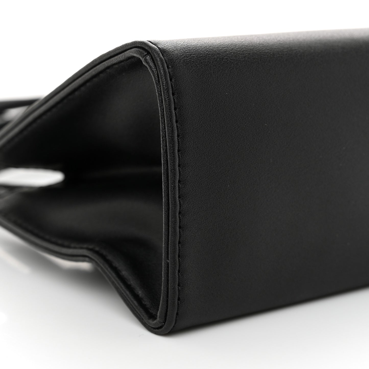 Vegan Leather Small Shopping Bag Black