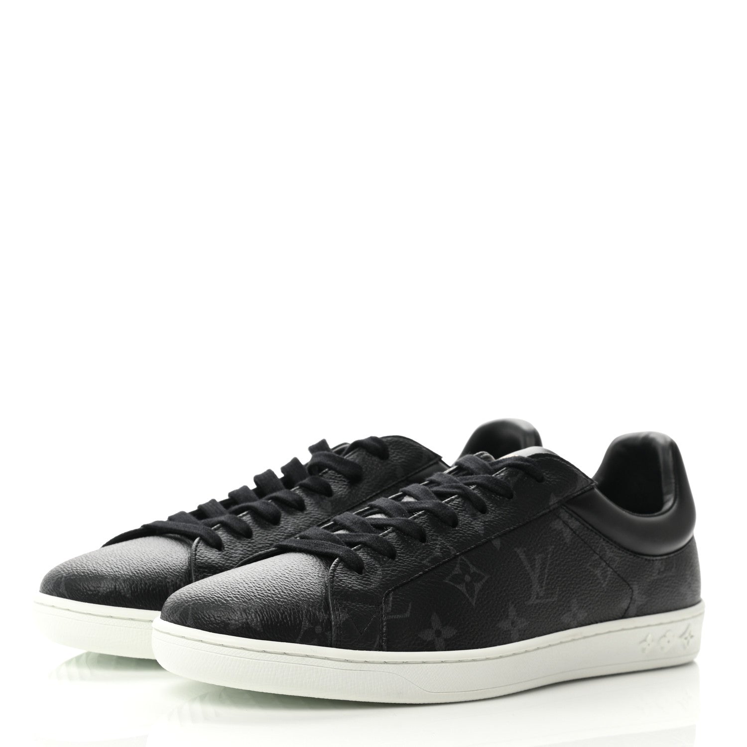 Louis Vuitton Calfskin Monogram Eclipse Luxembourg Sneakers 8 Black 3 of 8