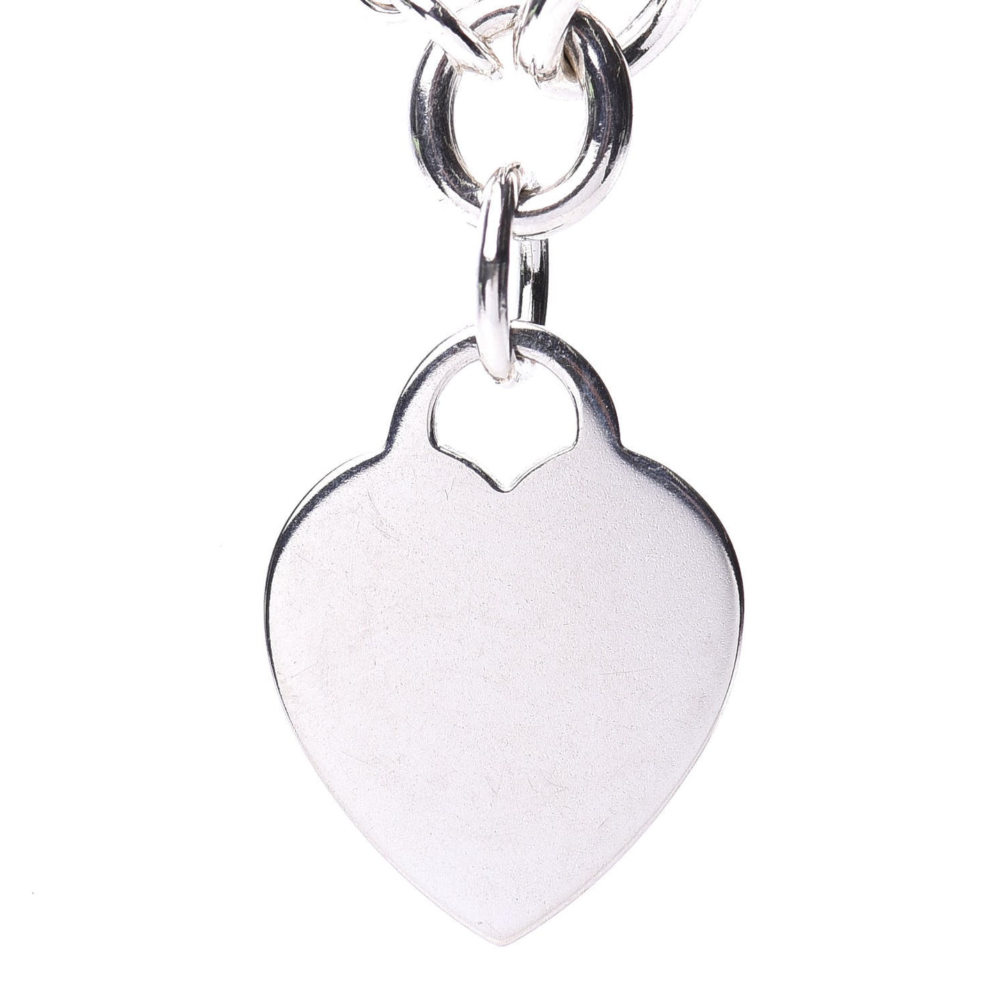 Sterling Silver Heart Tag Toggle Necklace