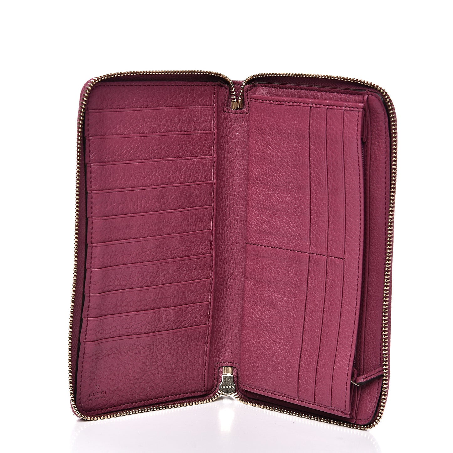Pebbled Calfskin Soho Zip Around Wallet Peonia Flower