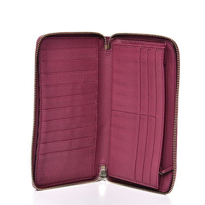 Gucci Pebbled Calfskin Soho Zip Around Wallet Peonia Flower 4 of 10