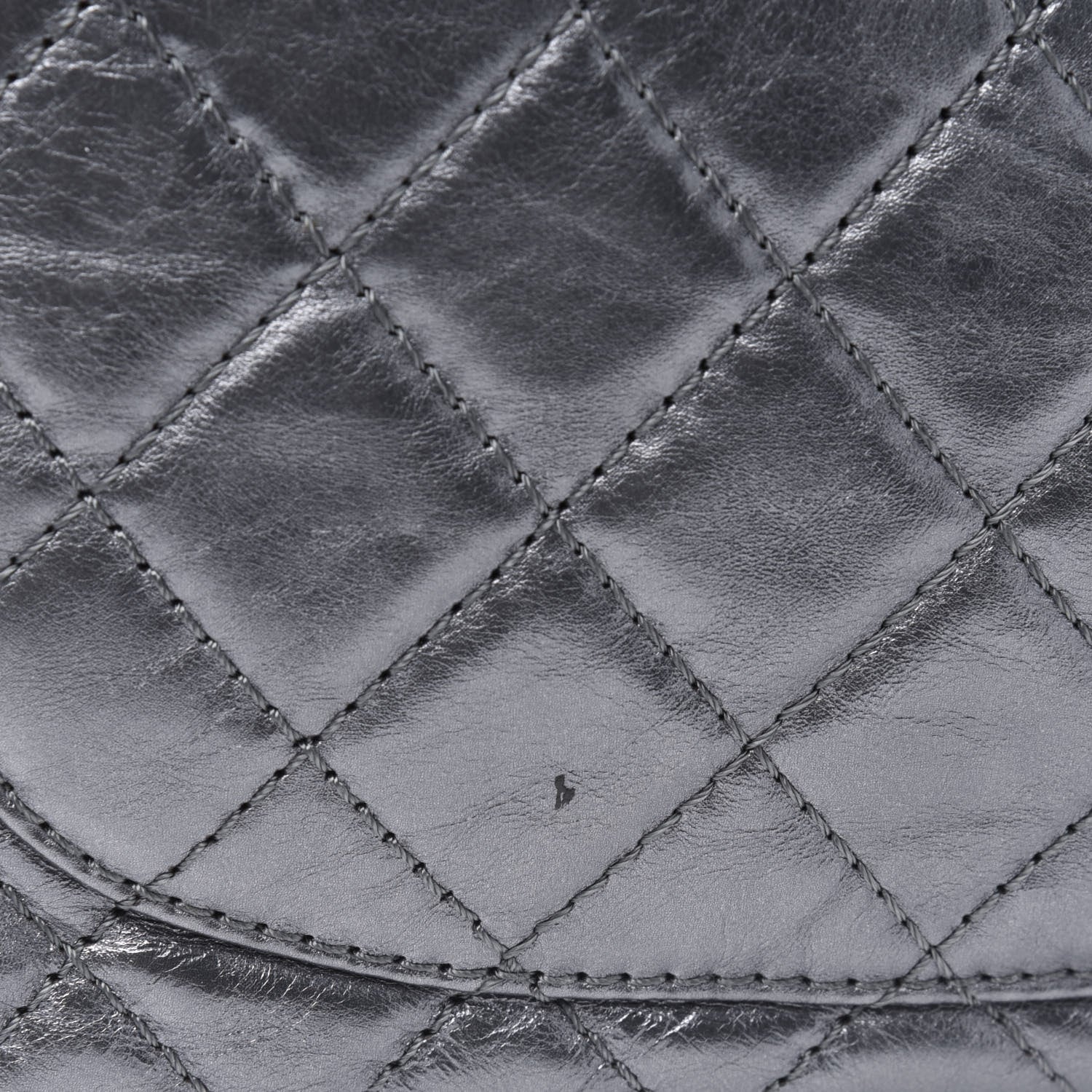 Chanel Metallic Aged Calfskin Quilted 2.55 Reissue 226 Flap Dark Silver 5 of 5