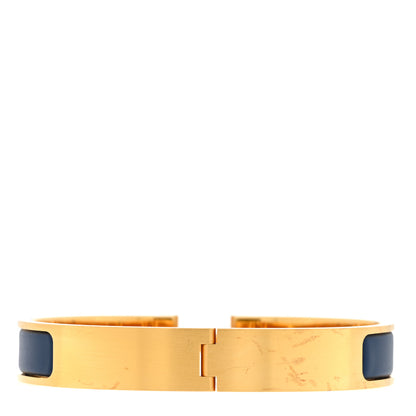 Hermes Matte Enamel Narrow Clic Clac HH Bracelet T6 Bleu Biarritz 2 of 3