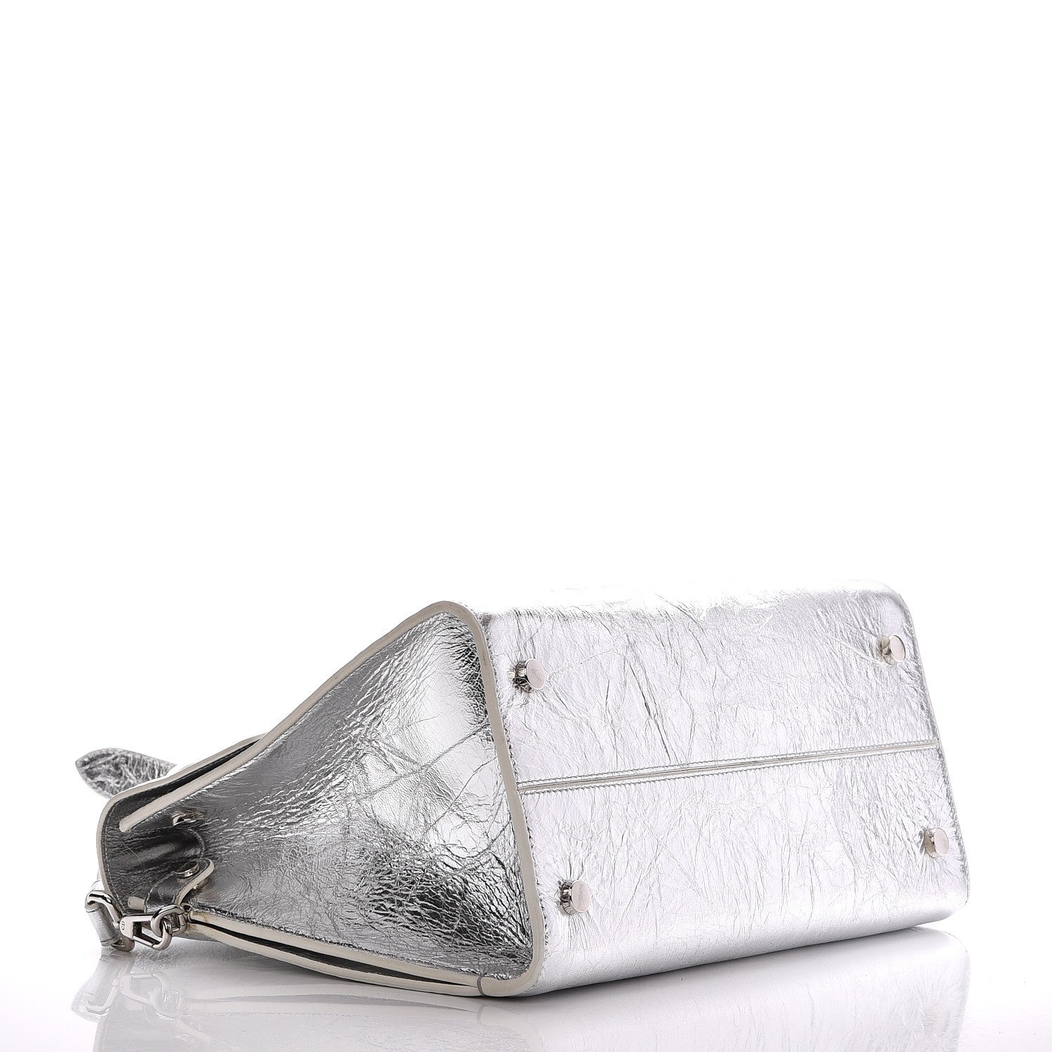 Christian Dior Metallic Calfskin Medium Diorever Flap Silver 4 of 9